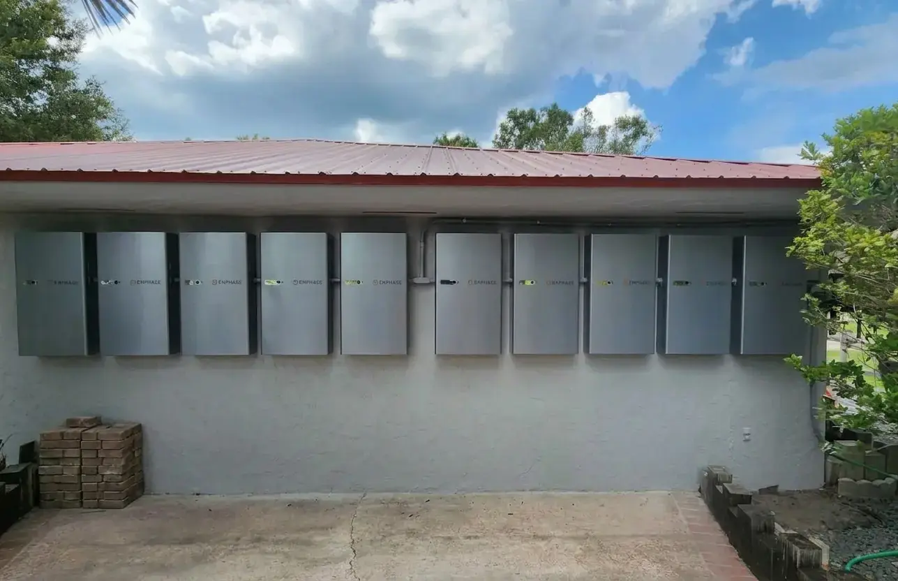 Suncoast Commercial Solar commercial Enphase battery storage installation