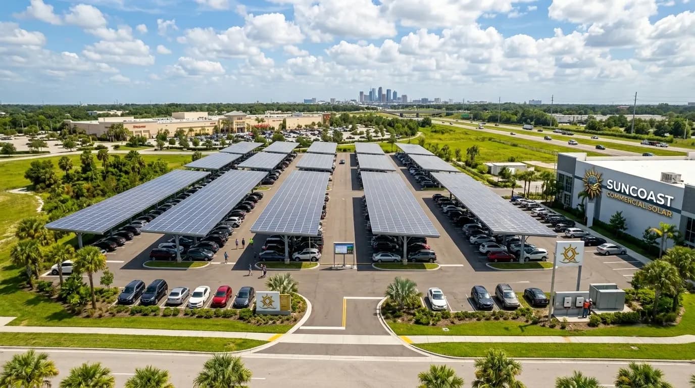 Suncoast Commercial Solar commercial solar carport installation